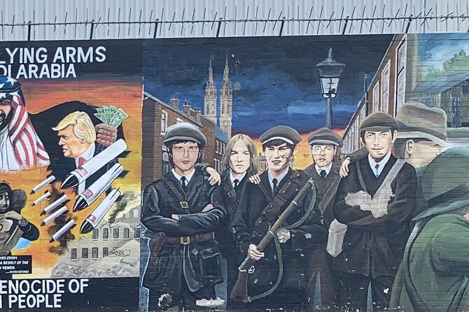 Award Winning Express 2 Hours Belfast Black Taxi/Cab tours - Stop 3: Divis Street international mural wall and the idea of solidarity
